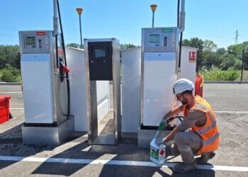 La station automatisée Marline permet une facilité de gestion du carburant sur chantier ou en agence.  [©Marline]