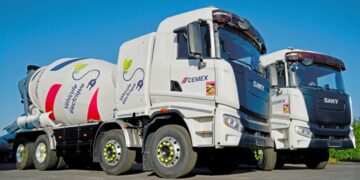 Equipées d’une batterie de 350 kWh, les toupies électriques Cemex bénéficient d’une autonomie d’environ 8 h en milieu urbain. [©Cemex]