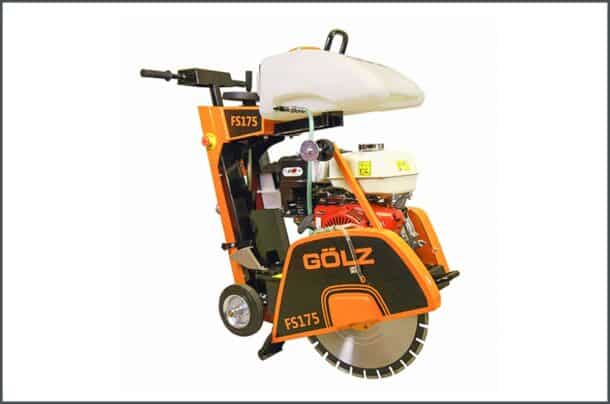 La nouvelle version de la scie à sol FS175 de Gölz est adaptée à des disques diamantés de 300 à 500 mm de diamètre. [©Gölz]