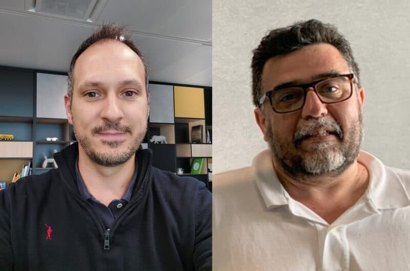 Cédric Devanne est le chef des ventes pour les Pays de Loire et le Poitou-Charentes, Pascal Arnoux est, lui, expert chape pour les Pays de la Loire. [©Heidelberg Materials]