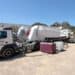 Les citernes   à pulvérulents de Corse Chape ont été au cœur de l'organisation logistique. [©Corse Chape]